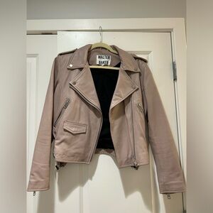 Walter Baker 100% Lamb Leather Mauve/Nude Color Jacket. Size L. Worn Once.